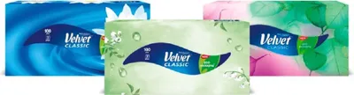 Obrázek produktu pro Kapesníčky v krabičce VELVET 100ks/2vr.
