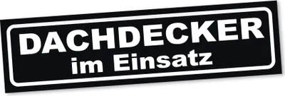 Produktbild von PantherPixel Dachdecker Im Einsatz Magnetschild Auto Dachdeckerei Magnetfolie Geschenkidee 20 x 5 cm STANDARDFARBFOLIEN