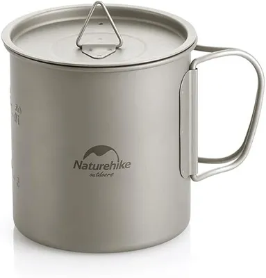 Produktbild von Naturehike 20CJ Titanium Becher 450ml | Leichtgewicht Outdoor Camping Titanium Mini Becher