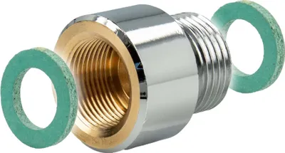 Immagine prodotto di riduttore tecuro M15/1 filetto femmina x 3/8 pollici filetto maschio MS cromato