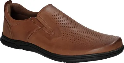 Produktbild von AMERICAN CLUB CY141 Herren Leder Schihe, Solide Lederschuhe für Herren, Slip-On Modell, Casual, Lederschuhe, Braun 45