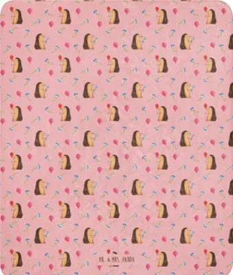 Produktbild von Mr. & Mrs. Panda Kuscheldecke Igel Luftballon 130 x 155 cm - Rosa - Geschenk, Ballon, Tagesdecke, Geburtstag, Plaid, Herzlichen Glückwunsch, Happy Birthday, Schmusedecke