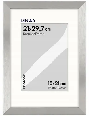 Produktbild von Framai HEN PASS Silberner Bilderrahmen mit Passepartout