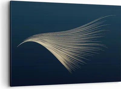 Produktbild von Bild auf Leinwand - Leinwandbild - Einteilig - Golden Borsten Abstraktion - 100x70cm - Wand Bild - Wanddeko - Wandbilder - Leinwanddruck - Bilder - Wanddekoration - Leinwand bilder - AA100x70-4734