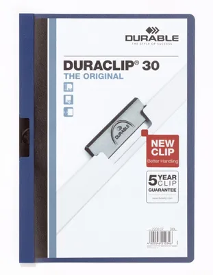 Produktbild von DURABLE Klemmmappe DURACLIP® 30 A4, 220007 dunkelblau