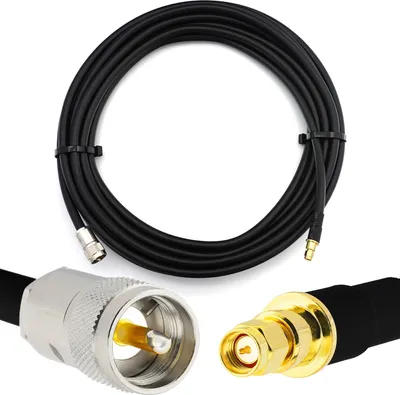 Produktbild von 50m SMA Stecker auf PL259 RG214U CB Koaxialkabel SMA Male auf UHF Stecker RG214 Verlängerung 50 Ohm — für HAM CB Radio Antenne SWR-Messgerät Amateur Kurzwellen HF