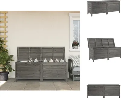 Obrázek produktu pro vidaXL Zahradní truhlík antracit 150x50x56,5 cm z masivního jedlového dřeva - Zahradní truhlíky