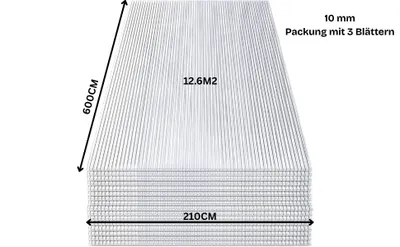 A stack of corrugated polycarbonate sheets.