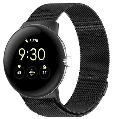 Immagine prodotto di Cinturino in metallo per smartwatch Google Pixel Watch 4 / 3 / 2 da 41 mm, magnetico, nero