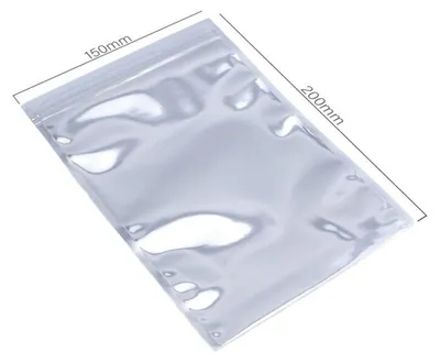 Produktbild von PACKIVO ESD Beutel antistatische Tüten - 150mm x 200mm - 50 Stück, Silber mit Druckverschluss