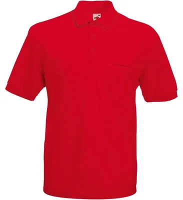 Zdjęcie produktu dla Koszulka polo męska, krótki rękaw - FOL POCKET POLO - red - rozmiar M