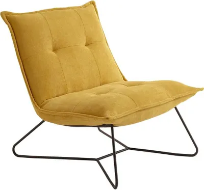 Produktbild von Sessel VICO, senffarben, Stoff, 69x86x76 cm (Breite x Tiefe x Höhe), mit echtem Rücken