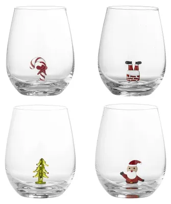 Produktbild von Bloomingville 82072377, Mehrfarbig, Transparent, Glas, 4 Stück(e), 560 ml, 120 mm, 9 cm, KI-generiertes Bild