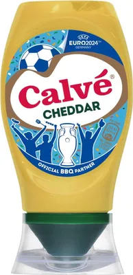 Produktbild von Calvé Salsa Cheddar Tafelsauce Soße Cheddar-Sauce Squeeze Würzsaucen 100% recycelbare Flasche 245ml