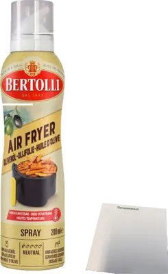 Produktbild von Bertolli Spray Airfryer (1x200ml Flasche) + usy Block