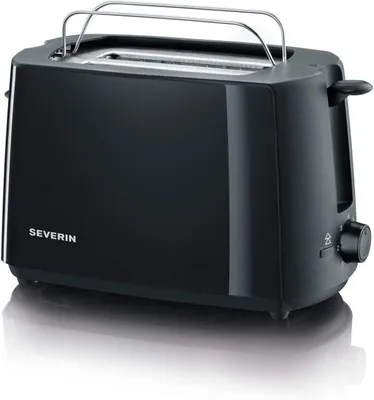 Produktbild von SEVERIN Automatik-Toaster 700W Brötchenaufsatz Krümelschublade schwarz AT