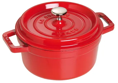 Zdjęcie produktu dla Garnek Staub Cocotte, żeliwny, do wszystkich rodzajów kuchenek, w tym indukcyjnych, okrągły, 20 cm, pojemność 2,2 litra