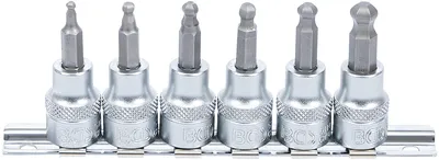 Produktbild von BGS 5109 Bit-Einsatz-Set 3-8 mm, 6-kant, 10 (3/8), mit Kugelkopf, 7-tlg.