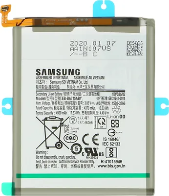 Produktbild von Original Galaxy A71 4500mAh Akku EB-BA715ABY Schwarz