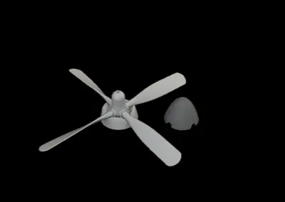 Produktbild von Eduard Accessories 672362 - 1:72 P-51D Hamilton Standard propeller uncuffed PRIN