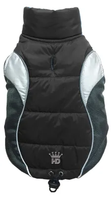 Reflektierende Weste, M, schwarz, wasserdicht, Fleece, Klettverschluss