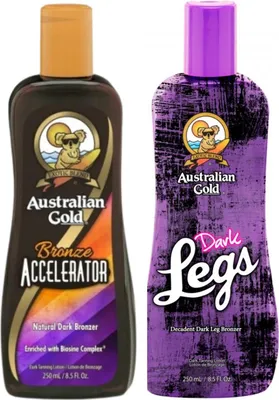Productafbeelding van Australian Gold Bronze Accelerator bruiningslotion + Dark Legs bruiningslotion voor benen Bruiningsset