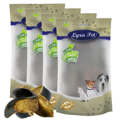 Produktbild von 60 Stk. Lyra Pet® Rinderhufe gefüllt mit Pansen und Leber ca. 7,2 kg