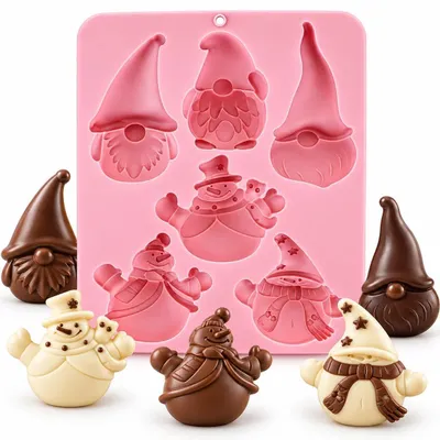 Silikon-Schokoladenform, 1 Stück, 3D-Formen, Weihnachtsmotive