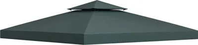 Produktbild von Ersatzdach für Pavillon 3x3m wasserabweisend Pavillondach für Metallpavillon Pavillon Ersatzdach Gartenpavillon Partyzelt Gartenzelt Polyester Kohlegr