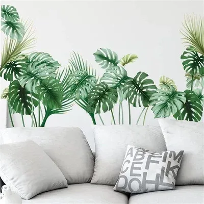 Image de Autocollants muraux végétaux « Feuilles tropicales » autocollants