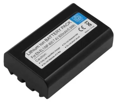 Produktbild von Akku für NIKON EN-EL1 Coolpix 8700, Coolpix 880, Coolpix 885, Coolpix 995, E880 Li-ion, 7,4V, 800mAh, 5,9Wh