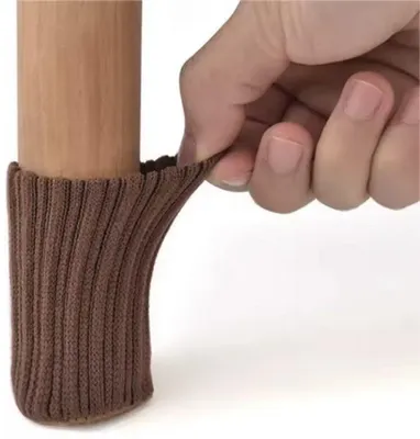 Produktbild von CHPN - Stuhlbeinschutz - Stuhlbeinsocken - Stoffbezug für Stuhlbeine - Universal - 16 Stück - Braun - Passend für verschiedene Stuhlgrößen