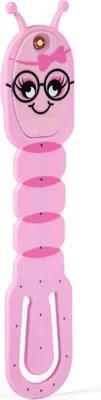 Produktbild von Flexilight Pals Leselicht (Bookworm) - pink - 2 in 1 Leselampe & Lesezeichen - LED Leselicht - Geschenk für Leser, Buchliebhaber - Deutsche Ausgabe