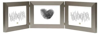 Dreifach-Fotorahmen Silber Horizontal 13x18 cm Kunststoff