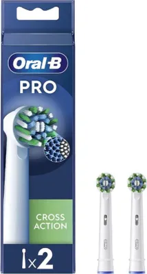 Productafbeelding van Oral-B | Vervangbare opzetborstels | EB50RX-2 Cross Action Pro | Opzetborstels | Voor volwassenen | Aantal meegeleverde borstels: 2 | Wit