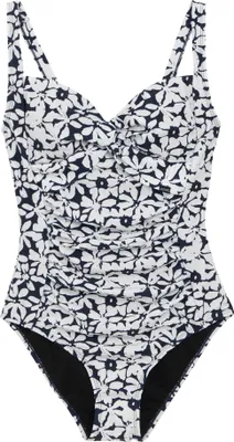 Produktbild von Regatta - "Sakari" Badeanzug Bauch-Kontrolle für Damen RG11355 (52 DE) (Marineblau/Weiß)