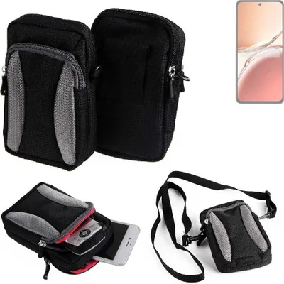 Produktbild von K-S-Trade Holster Schutz Hülle kompatibel mit Oppo Reno12 F 5G Handy Hülle Gürteltasche Umhängetasche mit Zusatzfach schwarz