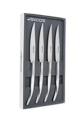 Imagen del producto de ARCOS 377900 - 1 unidad. Juego de cuchillos para carnes, con filo, en estuche de 4 piezas