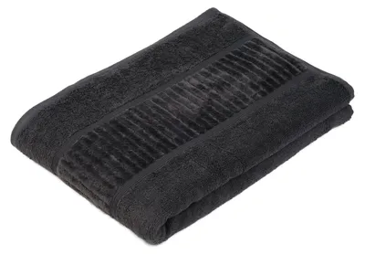 Produktbild von GÖZZE BIO Frottier Badetuch weiches hautfreundliches saugstarkes Badetuch aus Baumwolle Anthrazit 100 x 150 cm