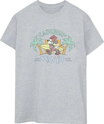 Produktbild von Disney - "Catchin Waves" T-Shirt für Damen BI38465 (S) (Grau)