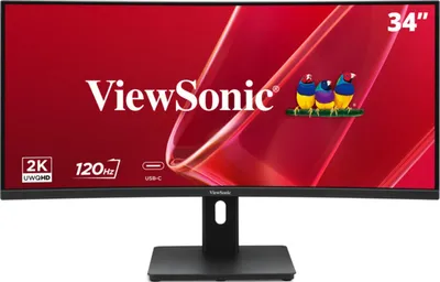 Produktbild von Viewsonic VA VA3420C-2, 86,4 cm (34"), 3440 x 1440 Pixel, UltraWide Quad HD, LED, 3,5 ms, Schwarz