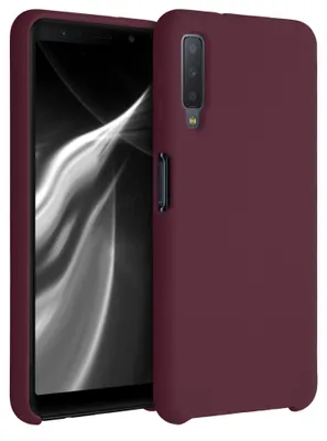 Produktbild von kwmobile Handyhülle für Samsung Galaxy A7 (2018) Hülle - Case Silikon - Kabelloses Laden - Schutzhülle Cover in Tawny Red