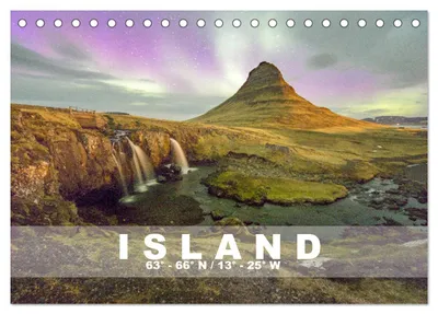 Produktbild von ISLAND 63° - 66° N / 13° - 25° W (Tischkalender 2027 DIN A5 quer), CALVENDO Monatskalender