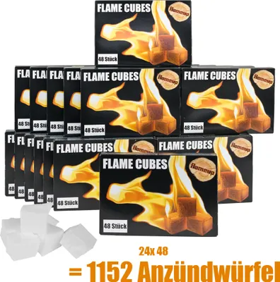 Produktbild von 1152x Grill Kamin Kohle Ofen Anzünder Anzündwürfel Kaminanzünder Kohleanzünder Würfel BBQ Grillanzünder Ofenanzünder Kohlenanzünder Flameup