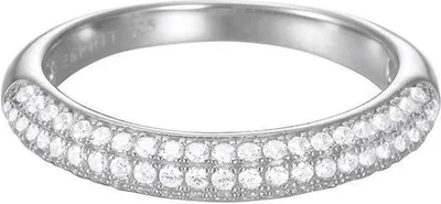 Produktbild von Esprit Damen Ring Edelstahl Silber Glam ESRG02765A1, Ringgröße:54 (17.2 mm Ø)
