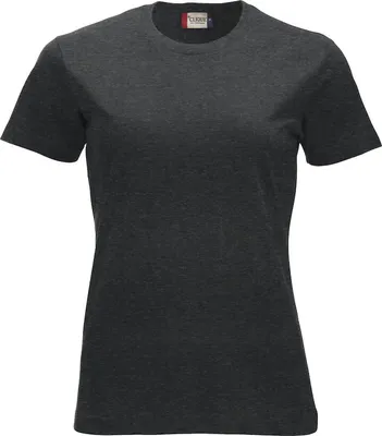 Produktbild von Damen T-Shirt Classic-T Rundstrick mit doppeltem Kragenbündchen Elasthan