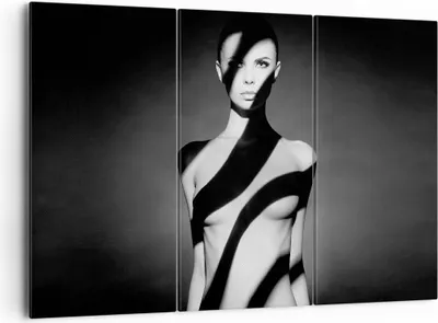 Produktbild von Bild auf Leinwand - Leinwandbild - 3 Teile - Nackt Frau Fotografie - 165x110cm - Wand Bild - Wanddeko - Wandbilder - Leinwanddruck - Bilder - Wanddekoration - Leinwand bilder - CE165x110-4221