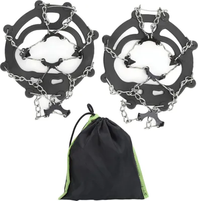Produktbild von 8 -Zahn -Crampons Fußabdeckung Eis und Schnee im Freien Waffe Bergsteiger Ski -Cramponsblack