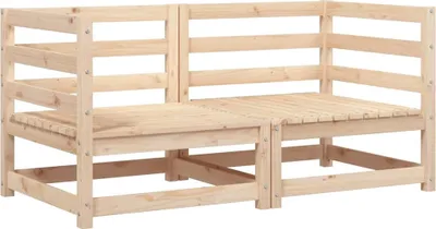 Produktbild von vidaXL Garten-Ecksofas 2 Stk. 70x70x67 cm Massivholz Kiefer