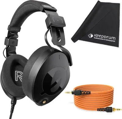 Produktbild von Rode NTH-100 Kopfhörer mit 2.4m Kabel Orange mit Tuch